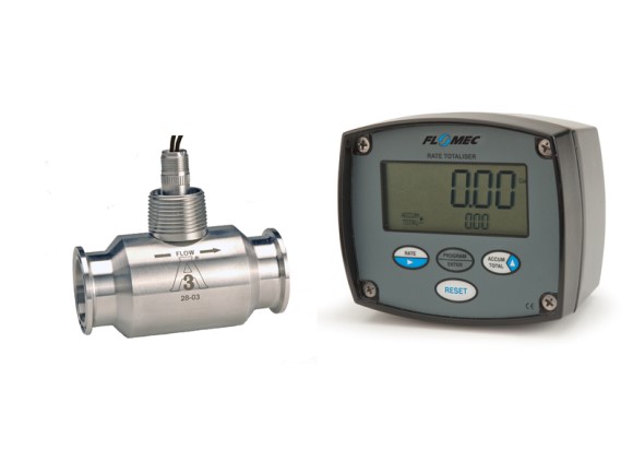 1.5” Precision 3A Sanitary Flow Meter - Remote Display & Pulse Out
